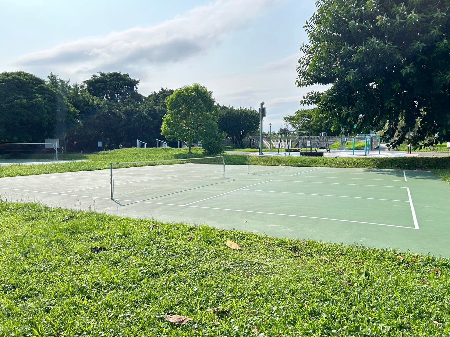 台北萬華華中河濱公園免費戶外匹克球場實景